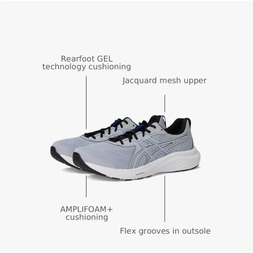 ASICS Men's Gel Contend 9 Piedmont Gray Running Shoes 11 1/2 Extra Wide - Picture 12 of 12